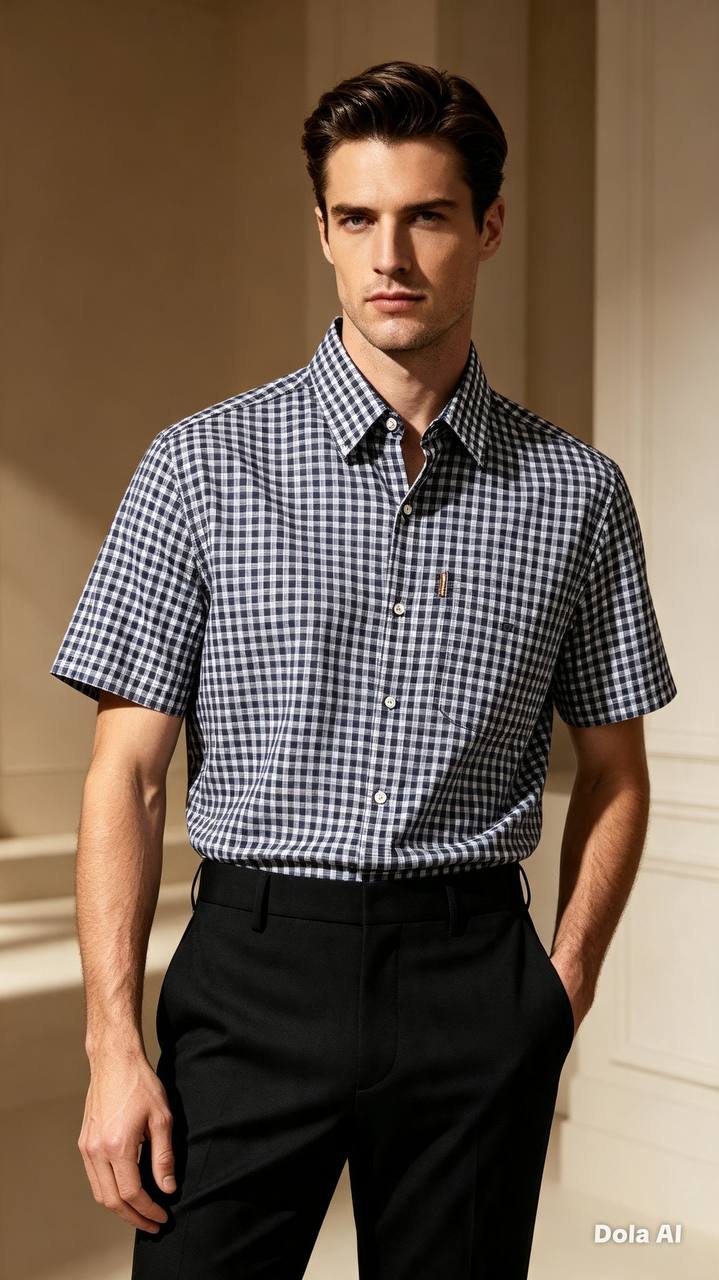 Men's Executive Series Plaid Long Sleeve Dress Shirt