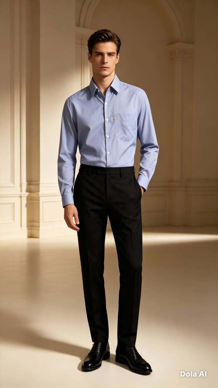 Men's Executive Series Plaid Long Sleeve Dress Shirt