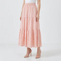 Women's Graceful Series Tiered Eyelet Embroidery Maxi Skirt