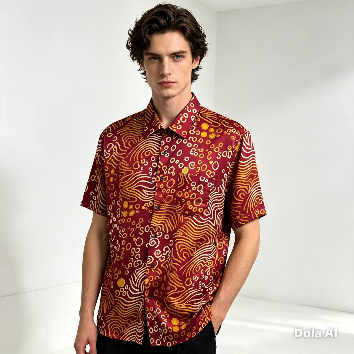 Men's Vanguard Series Short Sleeve Abstract Print Shirt