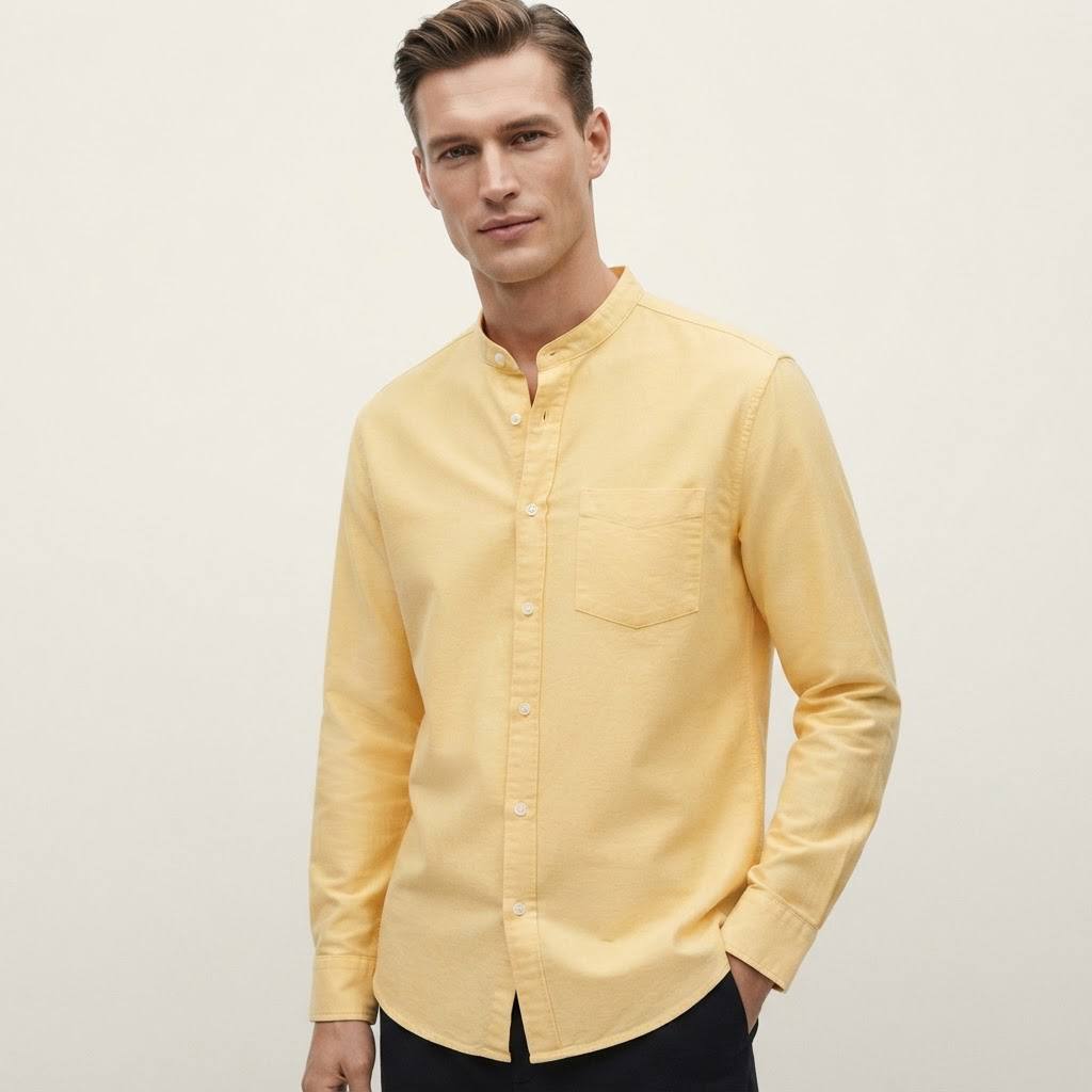 Men's Horizon Series Mandarin Collar Long Sleeve Shirt