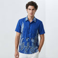Men's Oceanic Series Short Sleeve Modern Batik Shirt