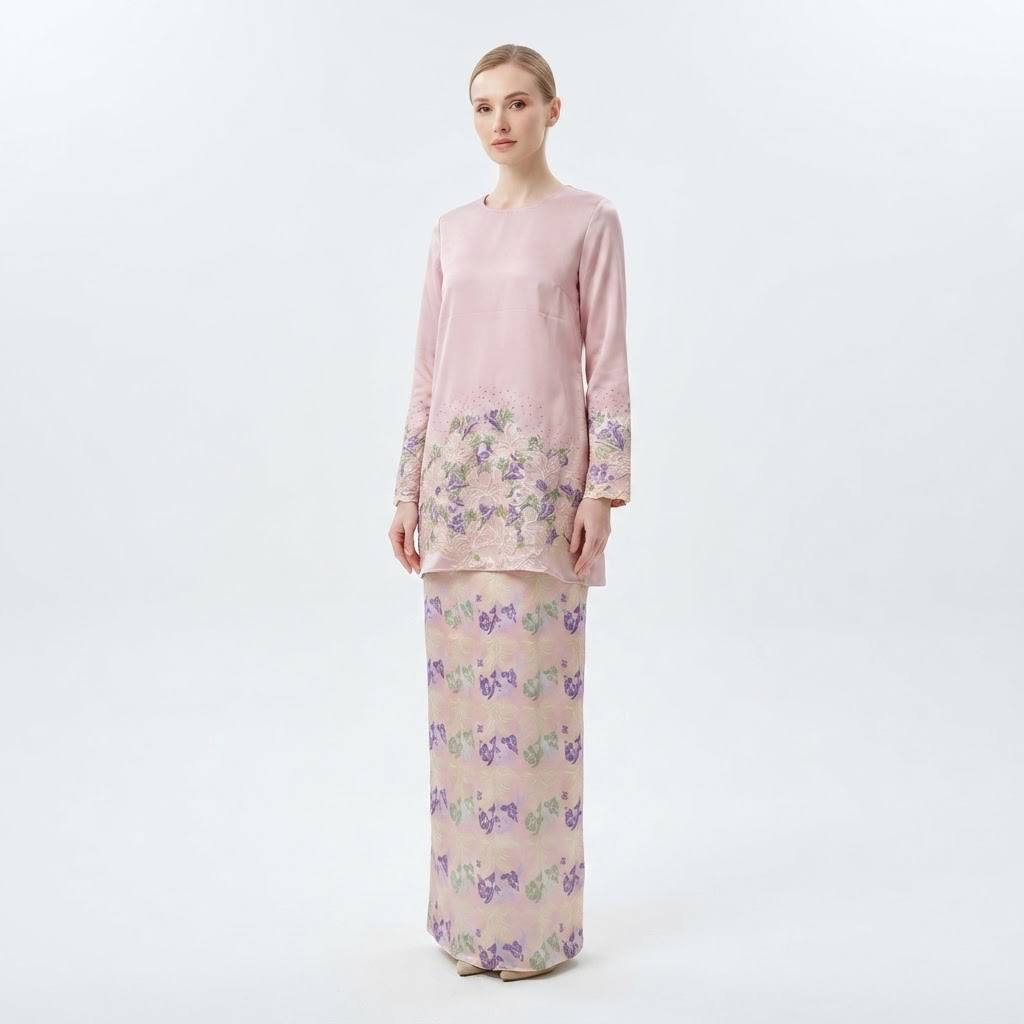 Women's Azalea Series Floral Printed Modern Kurung