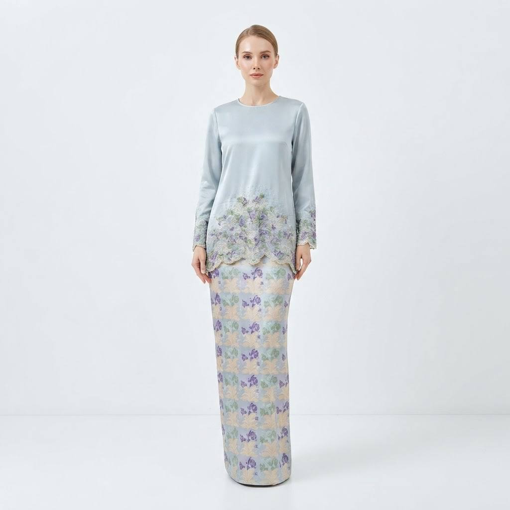 Women's Azalea Series Floral Printed Modern Kurung