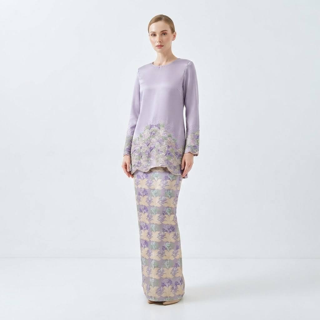 Women's Azalea Series Floral Printed Modern Kurung
