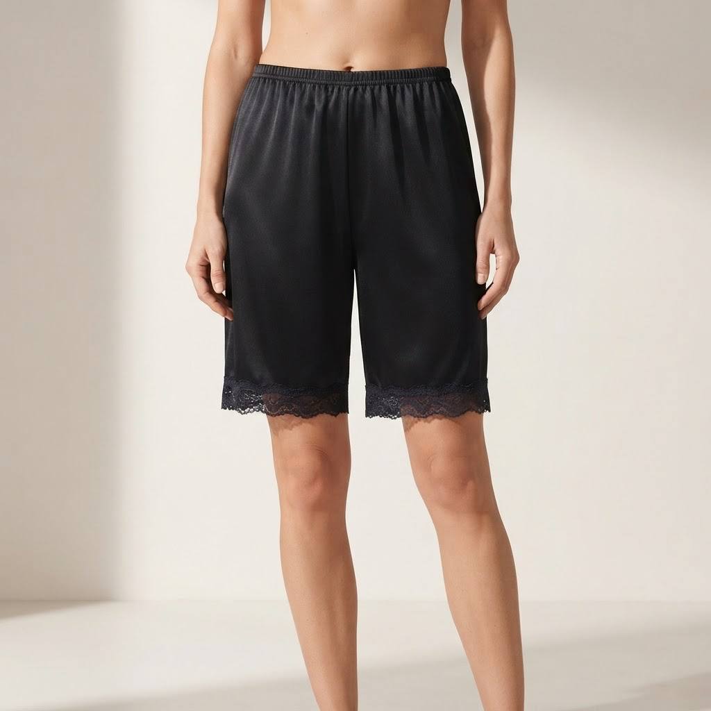 Women's Vanilla Series Knee-Length Lace Trim Inner Shorts
