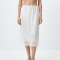 Women's Noir Series Satin Lace Trim Half Slip