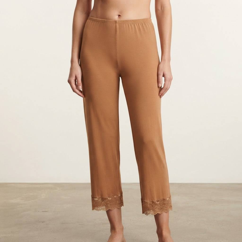 Women's Ivory Series Full-Length Lace Trim Inner Pants