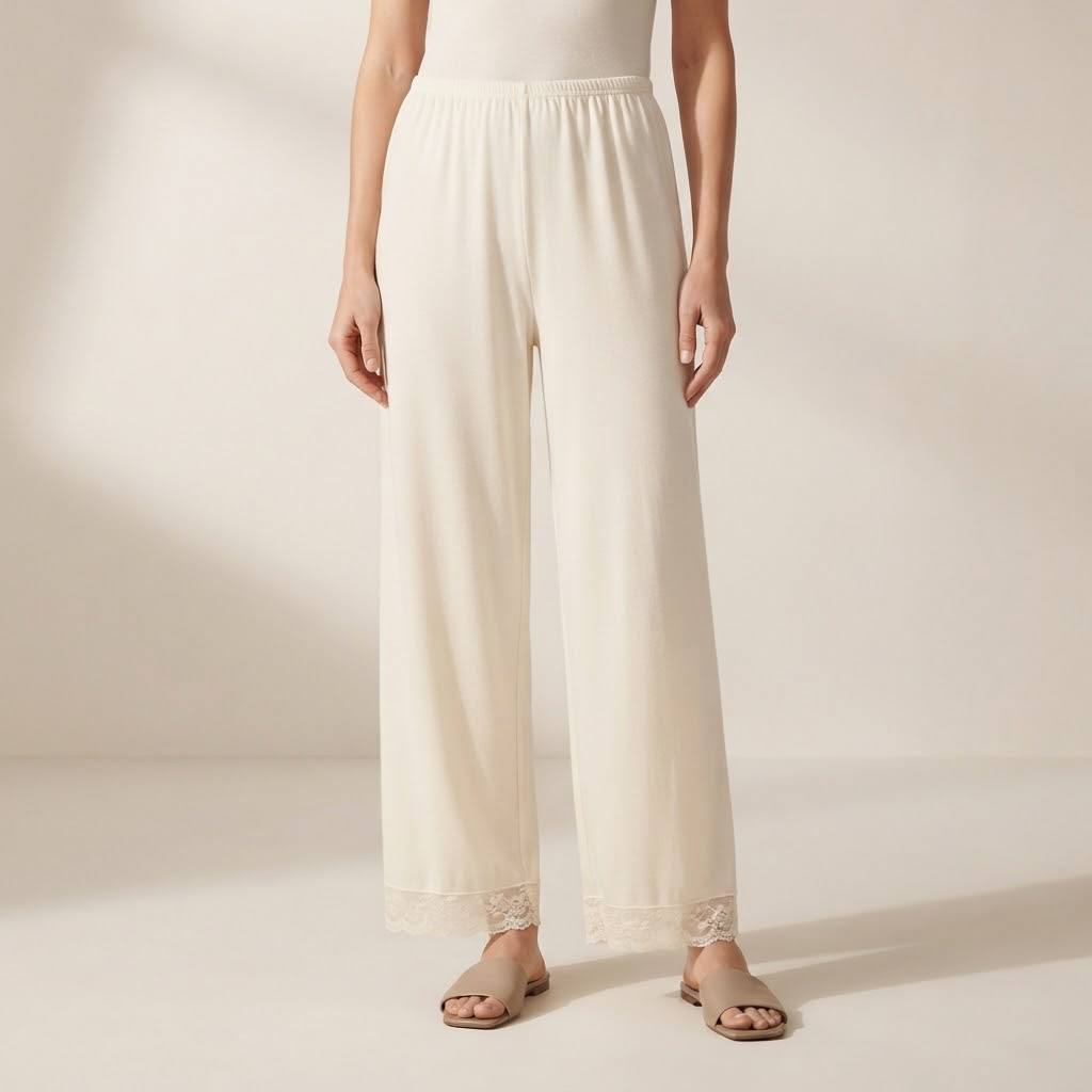 Women's Ivory Series Full-Length Lace Trim Inner Pants
