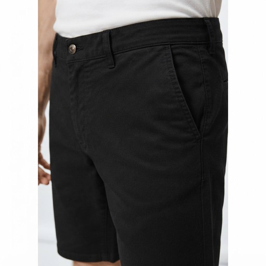 Men's Austin Series Black Casual Chino Short Pants