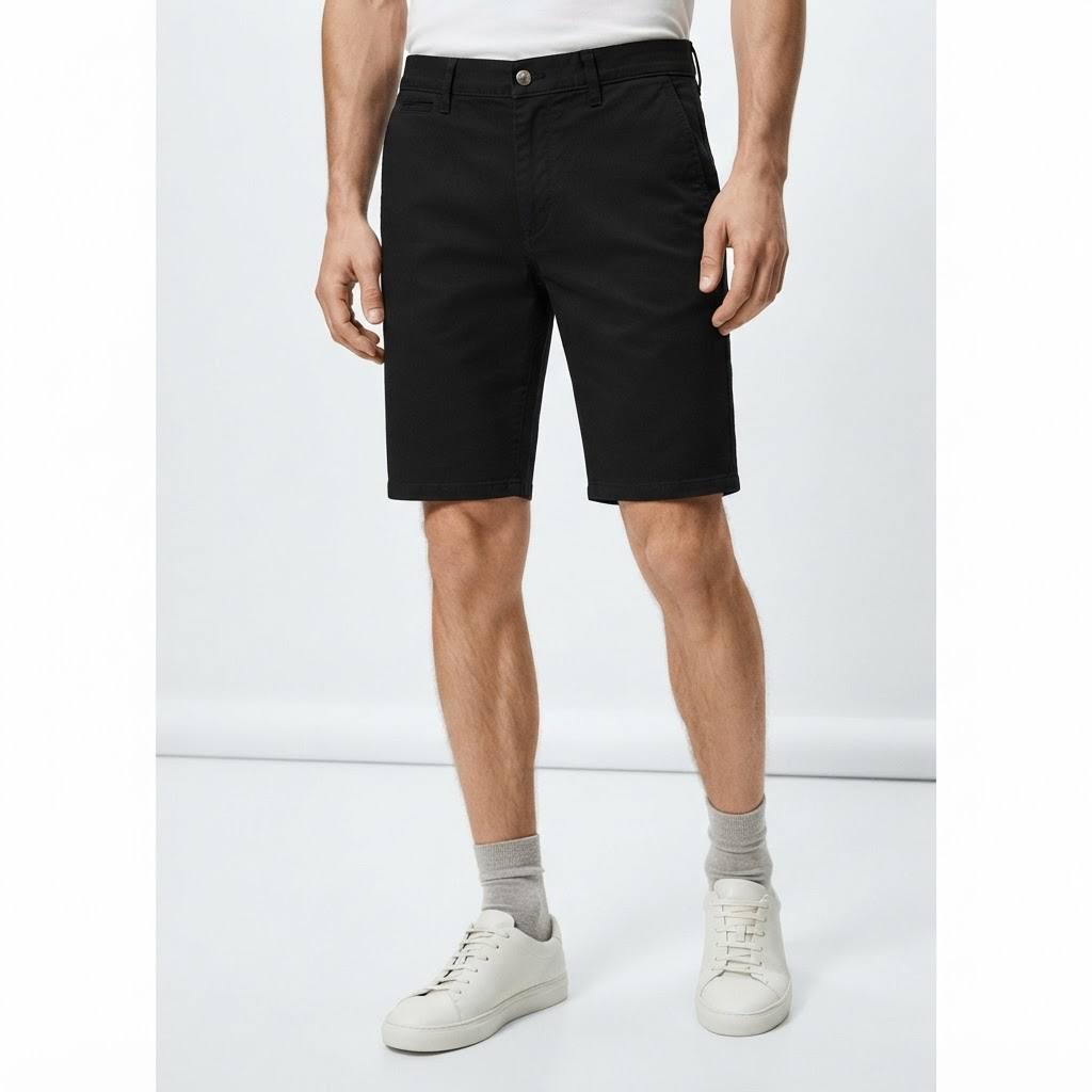 Men's Austin Series Black Casual Chino Short Pants