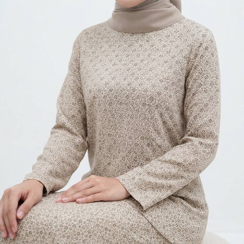 ESSEONE Women’s Minimalist Ditsy Floral Baju Kurung Modern Set