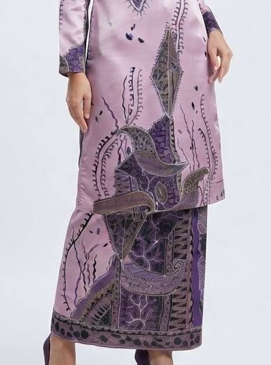 Women’s Abstract Batik Print Baju Kurung Modern Set