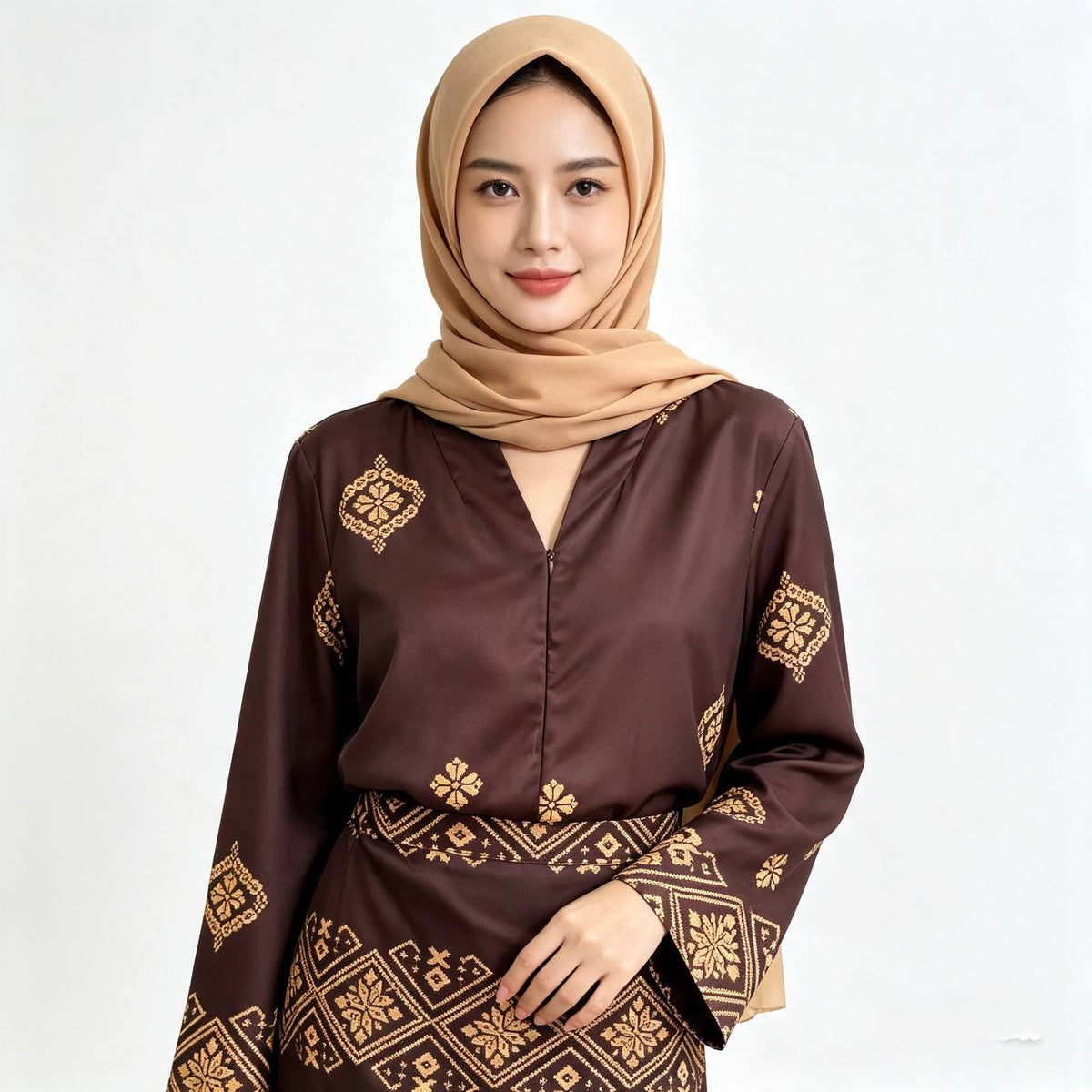 Women’s Songket Motif Printed Baju Kurung Pahang Set